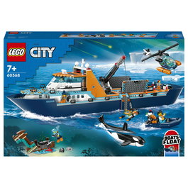 Lego 60368 The Arctic Exploration Ship, Gran Juguete de Bote Flotante, Regalo para Niños