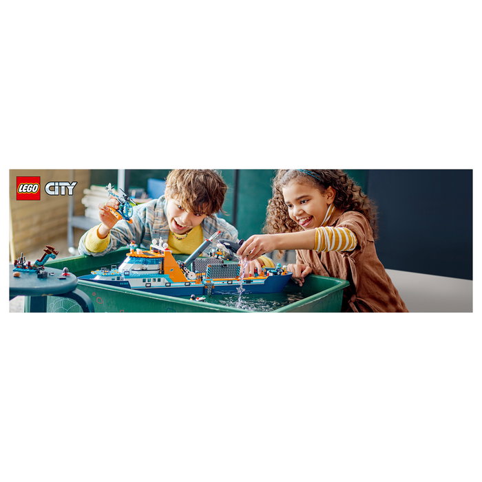 LEGO City 60368 Arktis-Forschungsschiff Set de Construcción para Niños, 815 Piezas, Barco Explorador del Ártico, Multicolor, 7+ Años