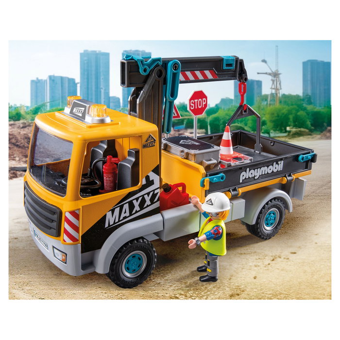 Playmobil Camión de Construcción con Grúa Action Heroes 71750