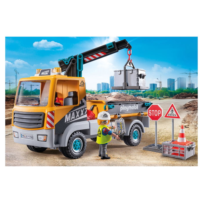 Playmobil Camión de Construcción con Grúa Action Heroes 71750