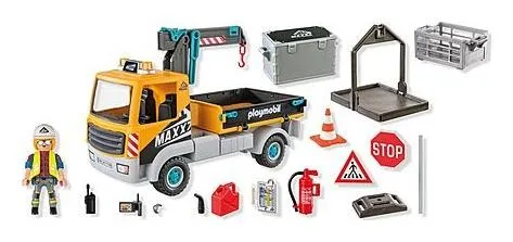 Playmobil Camión de Construcción con Grúa Action Heroes 71750