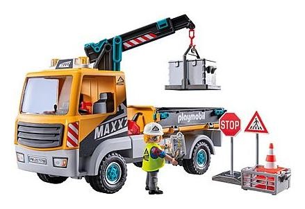 Playmobil Camión de Construcción con Grúa Action Heroes 71750