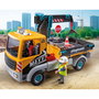 PLAYMOBIL 71750 Camión de Construcción con Grúa Action Heroes, Brazo Extensible Giratorio, Techo Desmontable, para +4 años