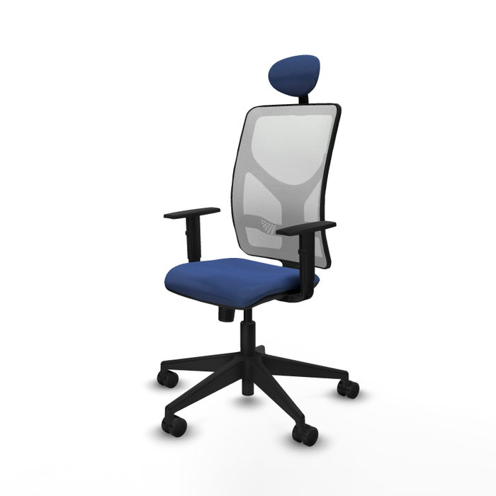 PIQUERAS Y CRESPO Silla de oficina Motilla con mecanismo Sincro, Azul marino y Blanco PIQUERAS Y CRESPO Silla de oficina Motilla con mecanismo Sincro, Azul marino y Blanco