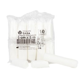 CALVOIZQVET Venda de Gasa Orillada 10 cm x 5 m, 10 unidades