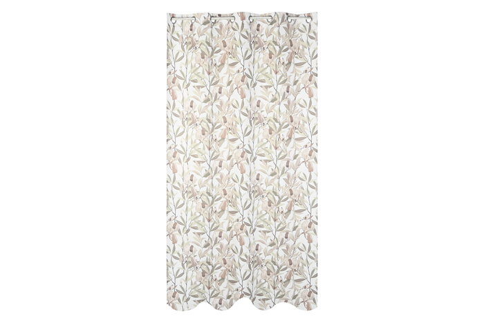 DKD Home Decor Cortina con Diseño de Hojas Impresas Multicolor