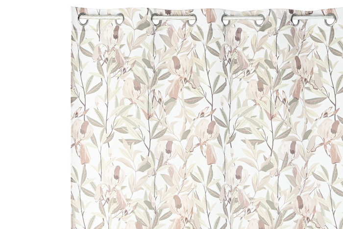 DKD Home Decor Cortina con Diseño de Hojas Impresas Multicolor
