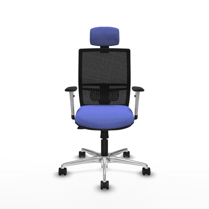 PIQUERAS Y CRESPO Silla de oficina Yunquera con mecanismo Sincro/Traslack, Azul claro y Negro PIQUERAS Y CRESPO Silla de oficina Yunquera con mecanismo Sincro/Traslack, Azul claro y Negro