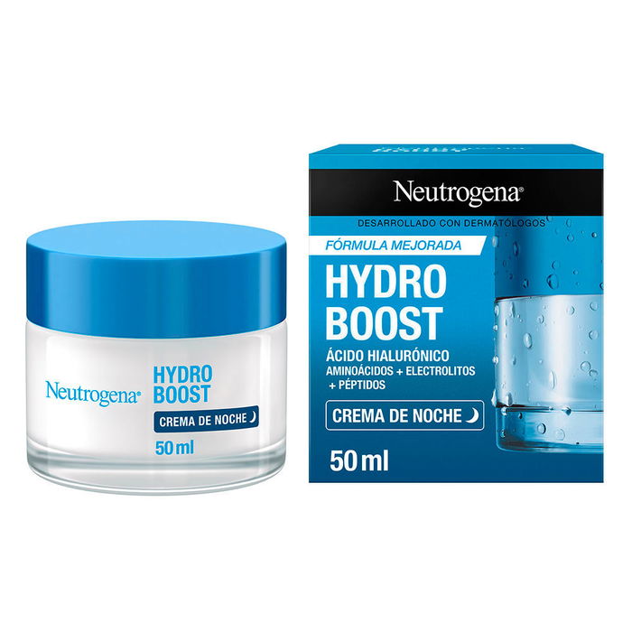 Neutrogena HYDRO BOOST Crema para Dormir 50 ml - Hidratación Intensiva y Regeneración Nocturna