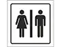 Syssa Señal Informativa de Aseos Caballeros-Señoras en PVC 105x105 mm