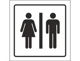 Syssa Señal Informativa de Aseos Caballeros-Señoras en PVC 105x105 mm