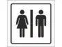 Syssa Señal Informativa de Aseos Caballeros-Señoras en PVC 105x105 mm