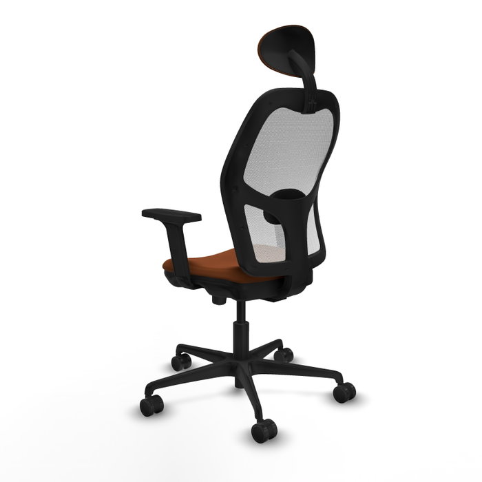 PIQUERAS Y CRESPO Silla de oficina Jorquera con mecanismo Sincro/Traslack, Marrón y Blanco PIQUERAS Y CRESPO Silla de oficina Jorquera con mecanismo Sincro/Traslack, Marrón y Blanco