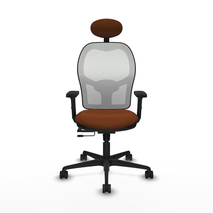 PIQUERAS Y CRESPO Silla de oficina Jorquera con mecanismo Sincro/Traslack, Marrón y Blanco PIQUERAS Y CRESPO Silla de oficina Jorquera con mecanismo Sincro/Traslack, Marrón y Blanco