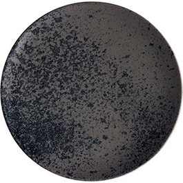 Bauscher Plato Llano Sandstone Black, Porcelana, 28 cm (Set de 6)