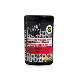 Real Natura Mascarilla Sem Sal Pro-Nutrição Bomba 1kg para Cabello Seco y Rizado con Aceites Vegetales