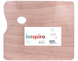 Innspiro Paleta rectangular de madera 20x30cm con agujero