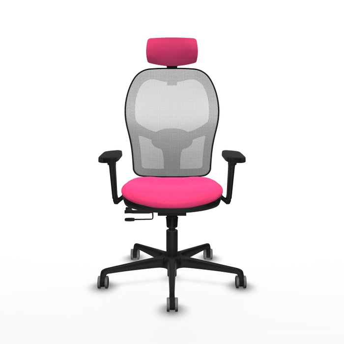PIQUERAS Y CRESPO Silla de oficina Jorquera Rosa y Blanca con mecanismo Sincro/Traslack PIQUERAS Y CRESPO Silla de oficina Jorquera Rosa y Blanca con mecanismo Sincro/Traslack