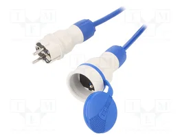 KEL Prolongador de alimentación H07BQ-F 3G1,5mm2 10m azul