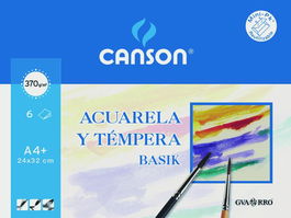 Canson Minipack Acuarela Y Témpera Basik 6+2 Hojas 24x32 cm