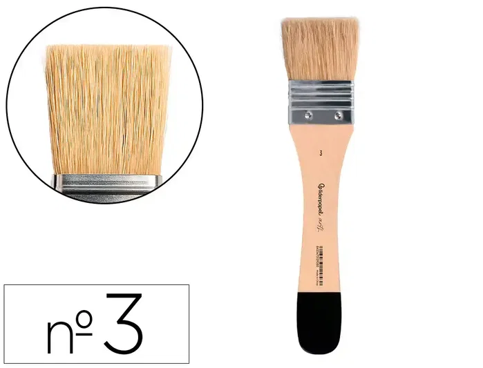 Liderpapel Brocha paletina plana 41 mm de pelo de cerda certificado FSC Liderpapel Brocha paletina plana 41 mm de pelo de cerda certificado FSC