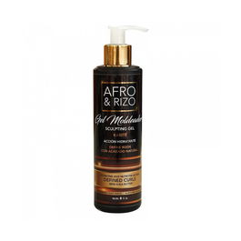 Afro And Rizo Gel Moldeador 8oz para Definición de Rizos sin Frizz, Hidratación y Brillo