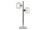 DKD Home Decor Lámpara de Sobremesa Bowlas de Hierro y Cristal