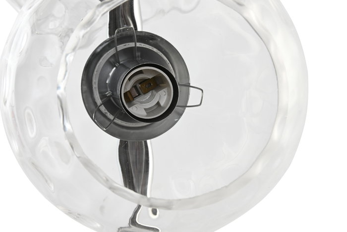 DKD Home Decor Lámpara de Sobremesa Bowlas de Hierro y Cristal DKD Home Decor Lámpara de Sobremesa Bowlas de Hierro y Cristal