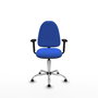 PIQUERAS Y CRESPO Silla de oficina Aýna Azul con Brazos 2D