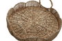 DKD Home Decor Set de 3 Bandejas de Jacinto de Agua y Yute Natural 44x44x14 cm