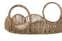 DKD Home Decor Set de 3 Bandejas de Jacinto de Agua y Yute Natural 44x44x14 cm