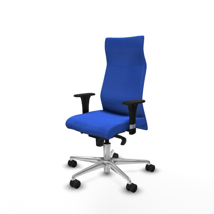 PIQUERAS Y CRESPO Sillón Albacete con mecanismo Sincro, Tela Azul, Base Aluminio PIQUERAS Y CRESPO Sillón Albacete con mecanismo Sincro, Tela Azul, Base Aluminio