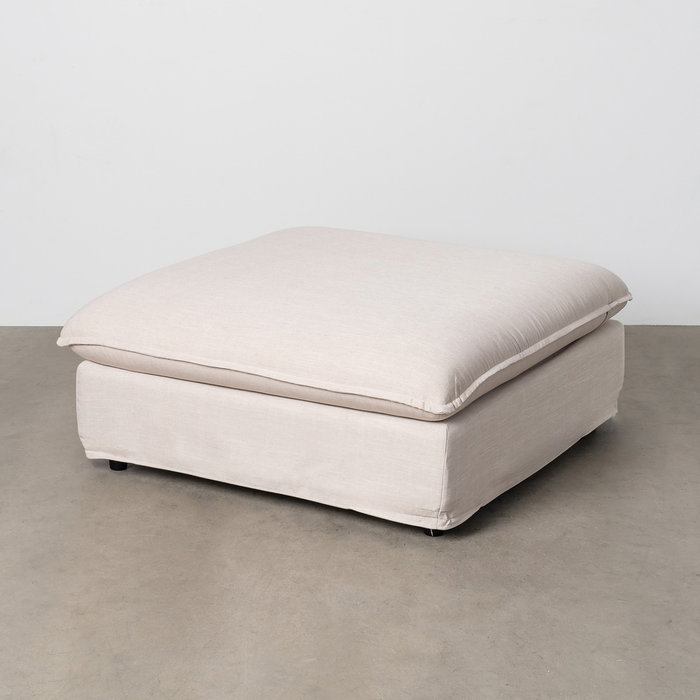Puf Beige Dm-Tejido Salón 100 X 100 X 42 cm