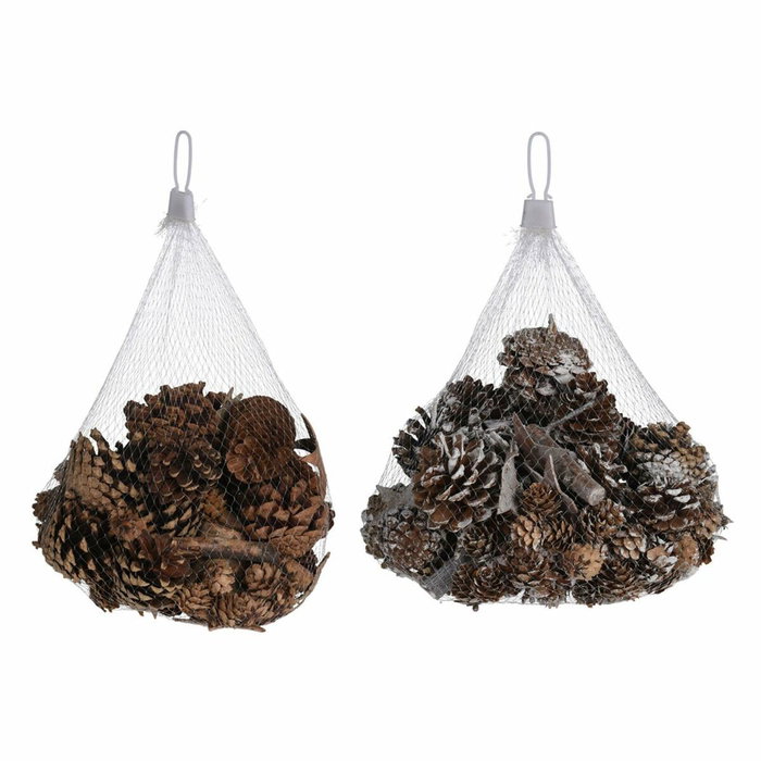 Basics Piñas para decorar, 2 modelos, nevadas y sin nevar