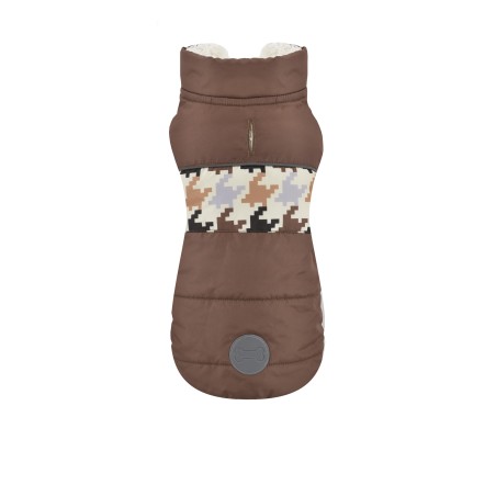 Nayeco Chaqueta Praga 45 cm para Perro Marrón con Borreguito Interior y Repelente al Agua