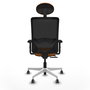 PIQUERAS Y CRESPO Silla de oficina Zulema Naranja y Negro