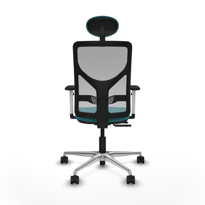PIQUERAS Y CRESPO Silla de oficina Motilla con mecanismo Sincro/Traslack Turquesa y Gris