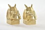 DKD Home Decor Sujetalibros Set de 2 Resina Dorado
