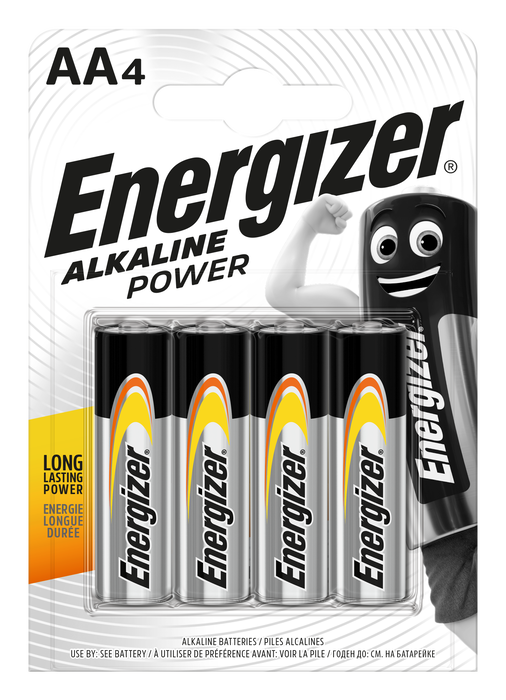 Energizer Pilas Alcalinas AA Power Blister de 4 Unidades