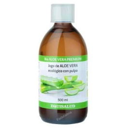 EQUISALUD Bio Aloe Vera Premium Jugo de Aloe Vera con Pulpa, 6 Uds x 500ml