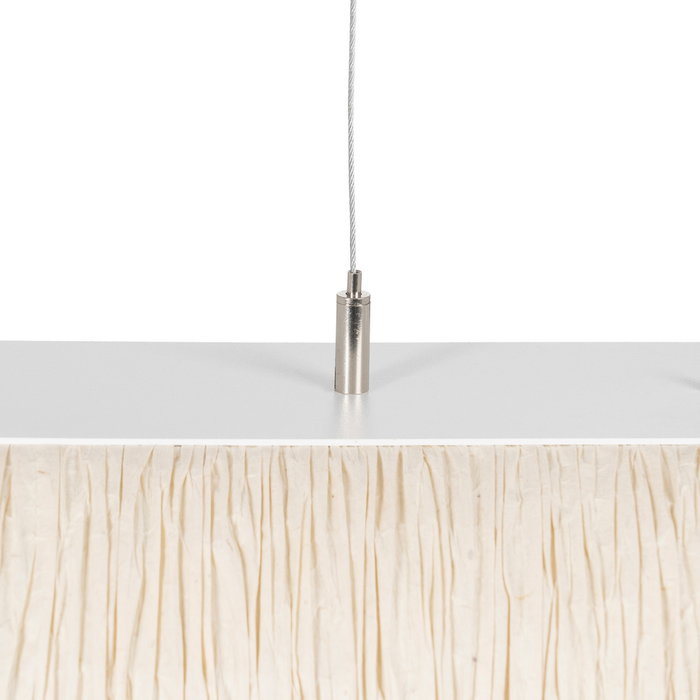 Lámpara Techo Beige Papel-Metal 60 X 60 X 20 cm