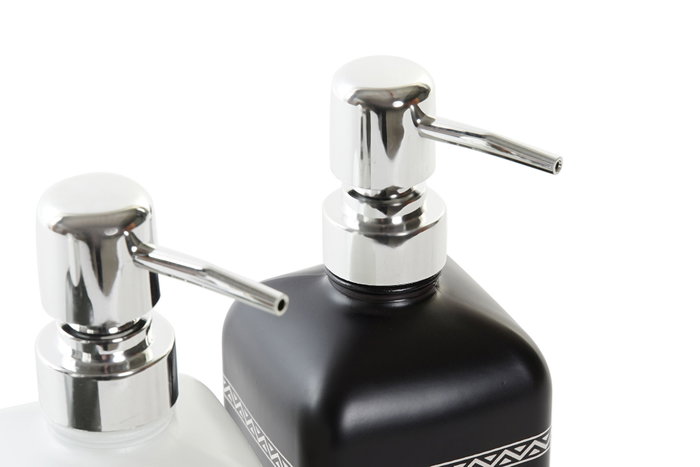 DKD Home Decor Dosificador de Cristal y ABS 450ml Surtido de 3