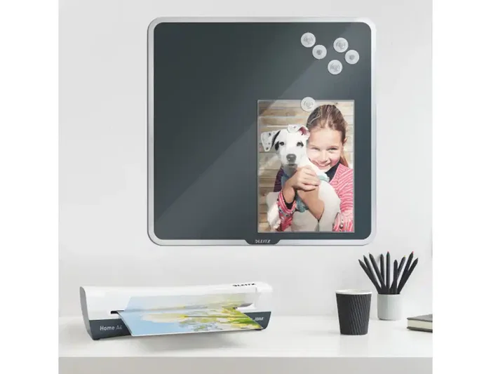 Leitz Plastificadora iLam Home DIN A4, 2 Rodillos, Hasta 125 micras, Color Blanco/Gris