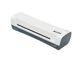 Leitz Plastificadora iLam Home DIN A4, 2 Rodillos, Hasta 125 micras, Color Blanco/Gris