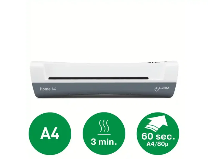 Leitz Plastificadora iLam Home DIN A4, 2 Rodillos, Hasta 125 micras, Color Blanco/Gris