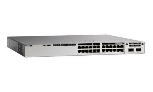 Cisco Conmutador Catalyst 9200L, Gestionado L3, 24 Puertos Gigabit Ethernet (10/100/1000) RJ-45 + 4 SFP, Network Essentials, Color Gris, Para Montaje en Rack