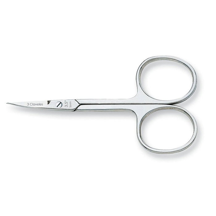 Tres Claveles Tijera Cutícula Curva 3.5" D 3C Acero Carbono Medida 9cm Tres Claveles Tijera Cutícula Curva 3.5" D 3C Acero Carbono Medida 9cm