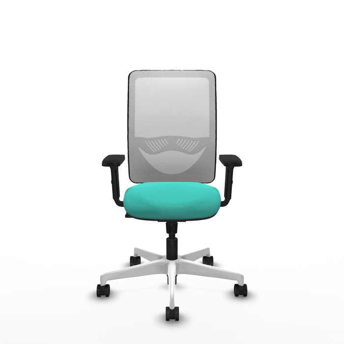 PIQUERAS Y CRESPO Silla de oficina Zulema Turquesa y Blanco