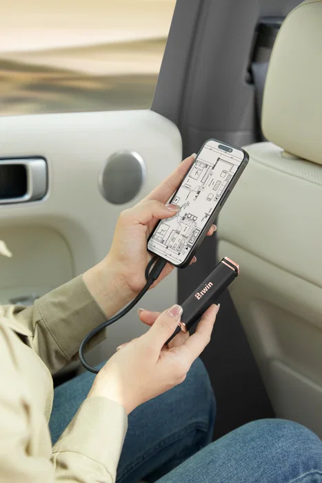 Biwin PD2000 SSD Externo 4 TB USB Tipo C USB 3.2 Gen 2x2 2000 MB/s, Color Púrpura