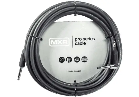 MXR Cable de Instrumento Jack / Jack con Conector en Ángulo, 6 Metros MXR Cable de Instrumento Jack / Jack con Conector en Ángulo, 6 Metros
